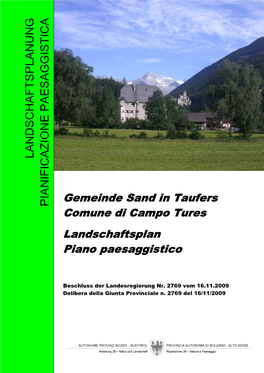 Sand in Taufers PIANIFIC Comune Di Campo Tures