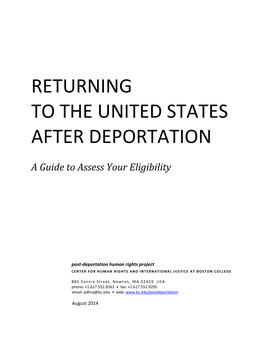 A Guide to Returning to the United States After Deportation