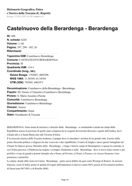 Castelnuovo Della Berardenga - Berardenga