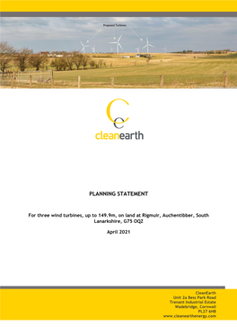 Environmental Statement: Cwmbargoed Wind Turbine