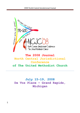 2008 Journal North Central Jurisdictional Conference of the United Methodist Church