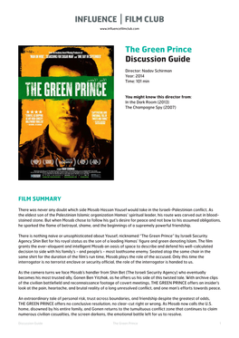 The Green Prince Discussion Guide