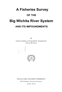 A Fisheries Survey Big Wichita River System