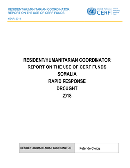 Somalia Rapid Response Drought 2018