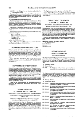 Department of the Environment for Northern Ireland Hereby Copies of the Rule (SR 1993 No