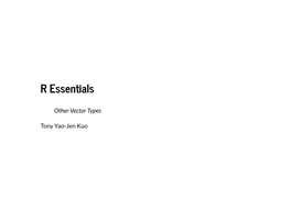 R Essentials