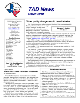 TAD News March 2010