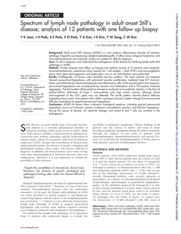 Spectrum of Lymph Node Pathology in Adult