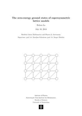 The Zero-Energy Ground States of Supersymmetric Lattice Models