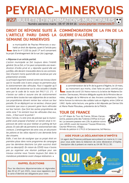 Bulletin N°27 Avril 2021