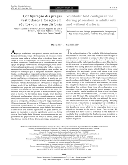 Vestibular Fold Configuration During Phonation in Adults with and Without