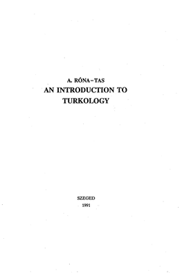 An Introduction to Turkology