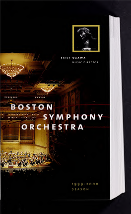 Boston Symphony Orchestra Concert Programs, Season 119, 1999