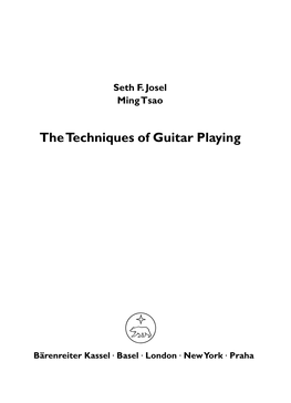 The Techniques of Guitar Playing