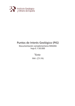 Puntos De Interés Geológico (PIG) Yeste
