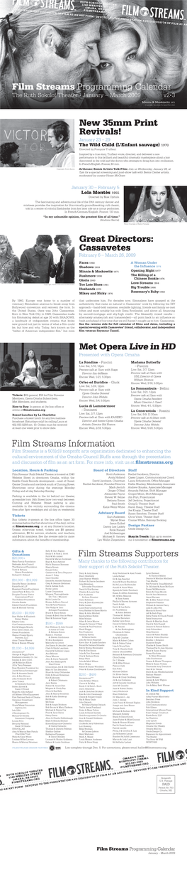 Film Streams Programming Calendar Film Streams Information Film Streams Supporters Met Opera Live in HD New 35Mm Print Revivals