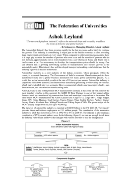 Ashok Leyland “The New Truck Platform ‘Unitruck’, Reflects the Universal Slope and Versatility to Address the Needs of Domestic and Global Markets.” – R