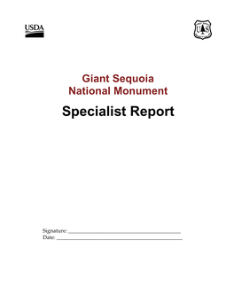 Invasive Nonnative Species Assessment GSNM Specialist Report Invasive Nonnative Species Assessment