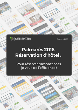 Palmarès 2018 Réservation D'hôtel