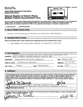 National Register of Historic Places Multiple Property Documentation Form