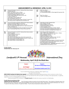 Landmark's 5Th Annual International Day