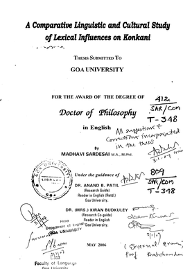 A Comparative Linguistic and Cultural Study of Lexical Influences on Konkani 7