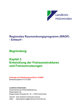 Begründung Kapitel 3 Entwicklung Der Freiraumstrukturen Und