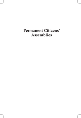 Permanent Citizens' Assemblies