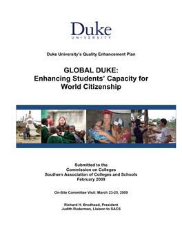 GLOBAL DUKE: Enhancing Students' Capacity for World Citizenship