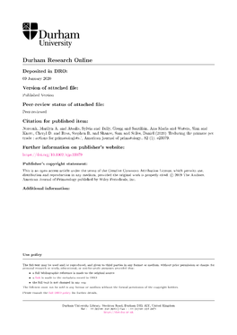 Reducing the Primate Pet Trade : Actions for Primatologists.', American Journal of Primatology., 82 (1)