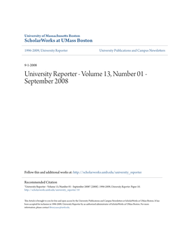 University Reporter University Publications and Campus Newsletters