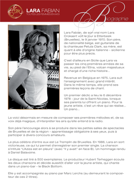 LARA FABIAN Iographie