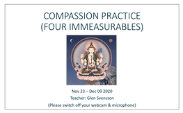 Compassion Practice (Four Immeasurables)