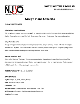 Grieg's Piano Concerto