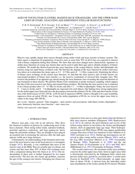 Ages of Young Star Clusters, Massive Blue Stragglers, and the Upper Mass Limit of Stars: Analyzing Age-Dependent Stellar Mass Functions