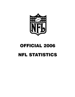 Official 2006 Nfl Statistics