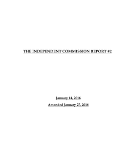 The Independent Commission Report #2