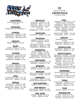 CROSSTALK As of 08/10/2018