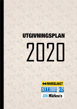 Utgivningsplan 2020 Utgivningsplan 2020