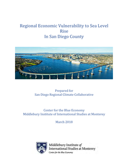 Regional Economic Vulnerability to Sea Level Rise in San Diego County