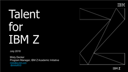 Talent for IBM Z