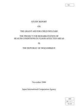 Study Report on the Grant Aid for Child Welfare The