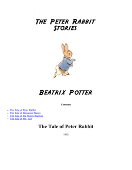 Beatrix Potter, the Peter Rabbit Stories