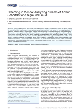 Analyzing Dreams of Arthur Schnitzler and Sigmund Freud