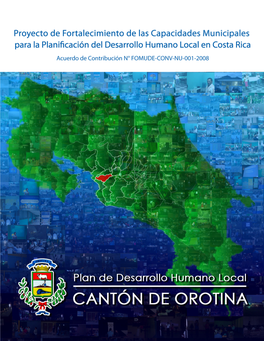 Plan De Desarrollo Humano Local Del Cantón De Orotina 2010-2020