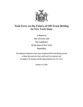 Task Force on the Future of Off-Track Betting in New York State