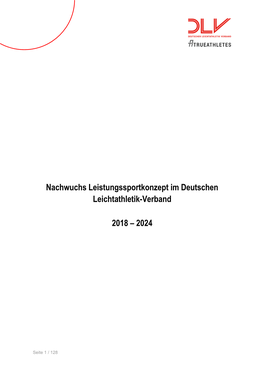 Nachwuchs Leistungssportkonzept Im Deutschen Leichtathletik-Verband