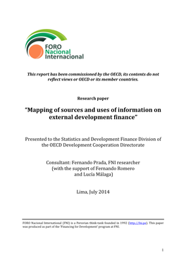 Mapping Sources of Information on External Developing