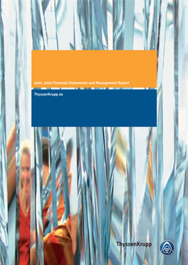 2003 2004 Financial Statements and Management Report Thyssenkrupp