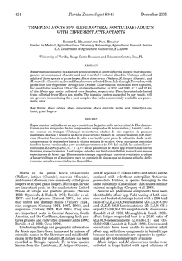 Trapping Mocis Spp. (Lepidoptera: Noctuidae) Adults with Different Attractants